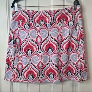 Cutter & Buck Drytec 50 UPF + Pink & Lavender Geometric Print Skort. Size Small.